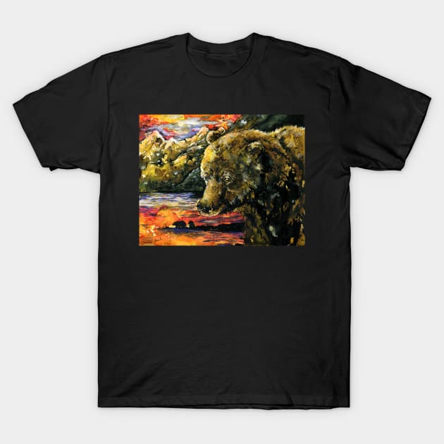 Grizzly Bear Brown Bear Alaska T-Shirt by 10000birds